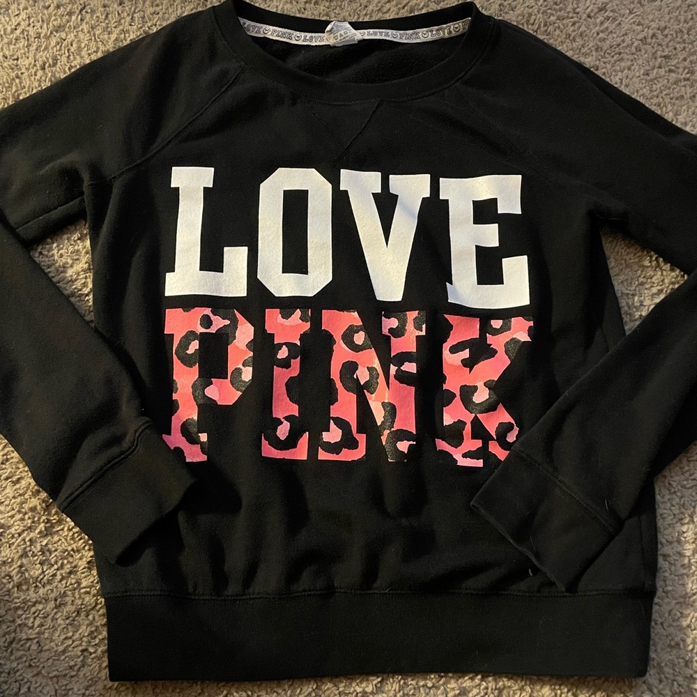 PINK LS SWEATER M